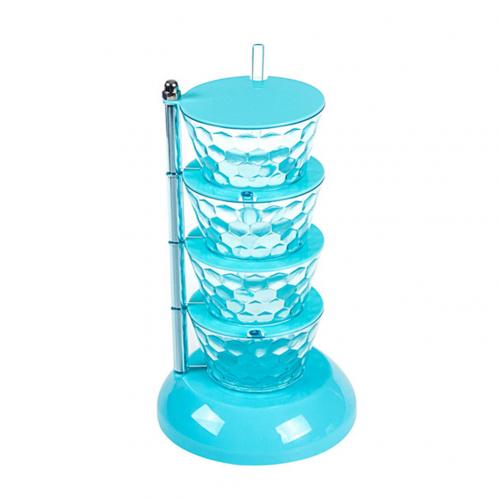 Étagère à épices rotative pour la cuisine, multifonction - X10 Maroc - Livraison gratuite - Bleu pâle 4 couches