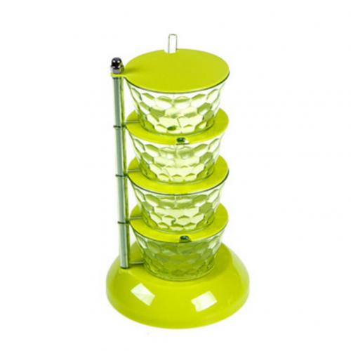 Étagère à épices rotative pour la cuisine, multifonction - X10 Maroc - Livraison gratuite - Vert 4 couches