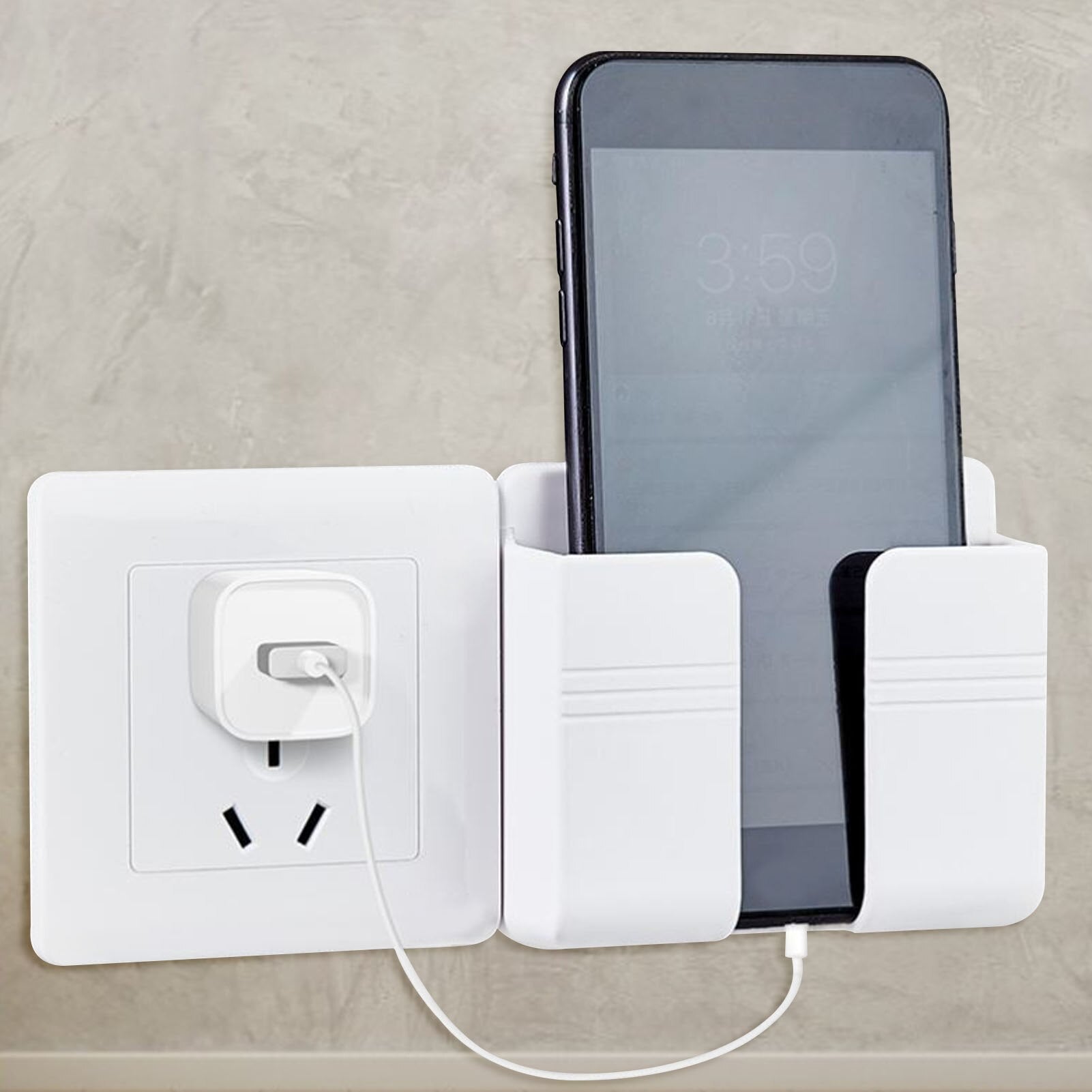 Lot de 3 boîtes de rangement murales pour chargeur de téléphone - X10 Maroc - Livraison gratuite -