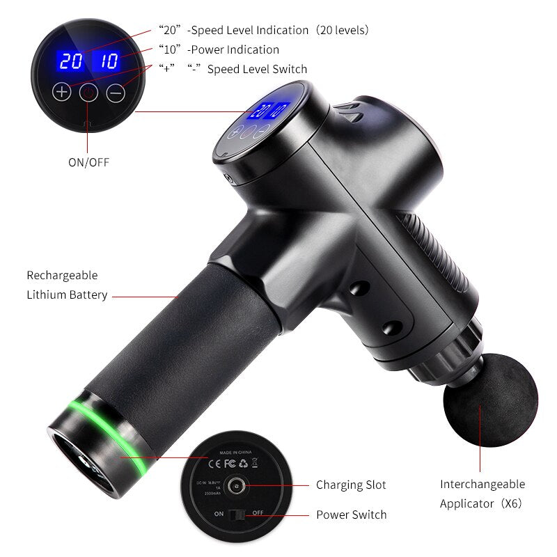 Pistolet De Massage - Appareil De Massage Musculaire - X10 Maroc - Livraison gratuite -