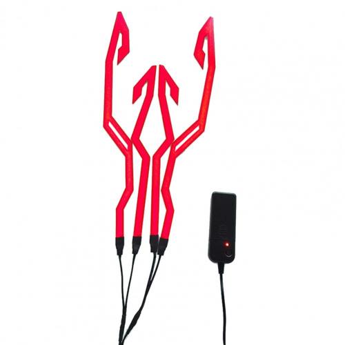 Eclairage casque moto - X10 Maroc - Livraison gratuite - Rouge