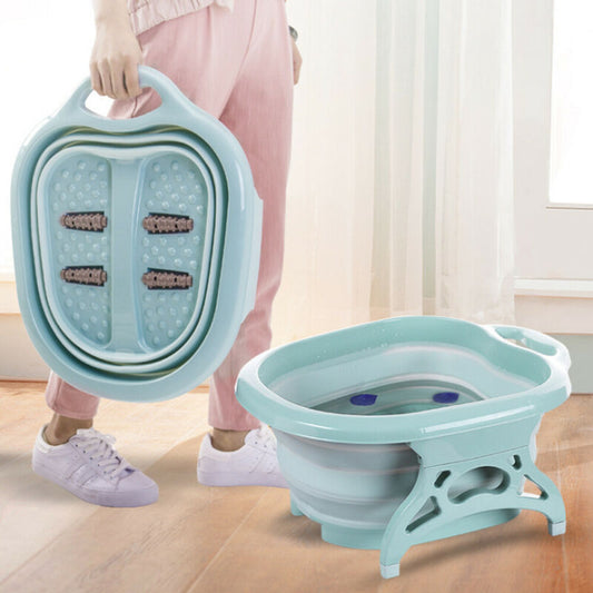 Foldable Foot Bathtub with Massage Rollers for Achy Feet - Stress Relief - X10 Maroc - Livraison gratuite - Green