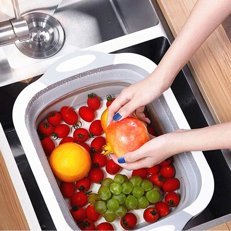 Multifonctions Panier Pliable 4 en 1 -Planche à découper - X10 Maroc - Livraison gratuite -