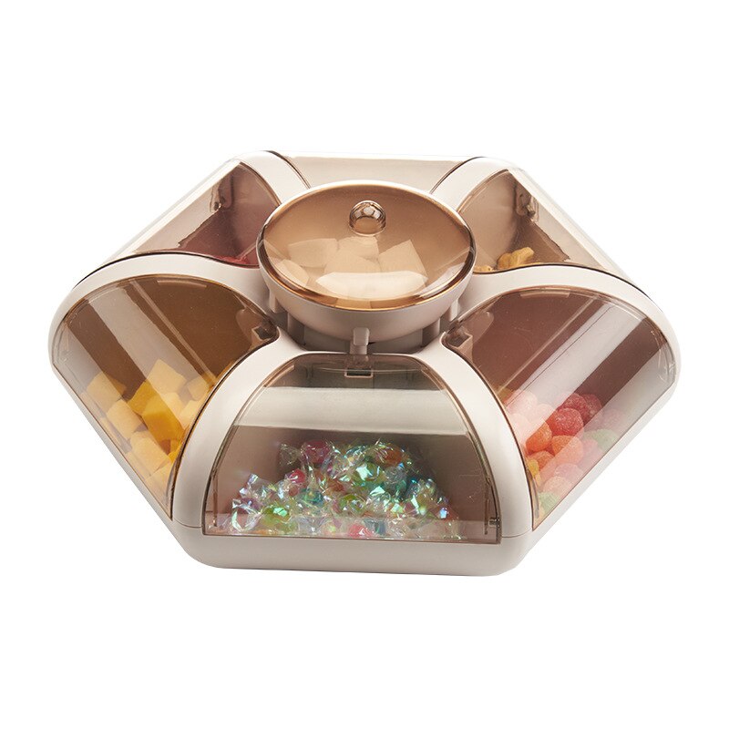 Boîte de rangement rotative pour fruits secs, chocolat, bonbons aux fleurs - X10 Maroc - Livraison gratuite - Default Title