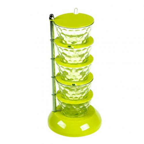 Étagère à épices rotative pour la cuisine, multifonction - X10 Maroc - Livraison gratuite - Vert 5 couches