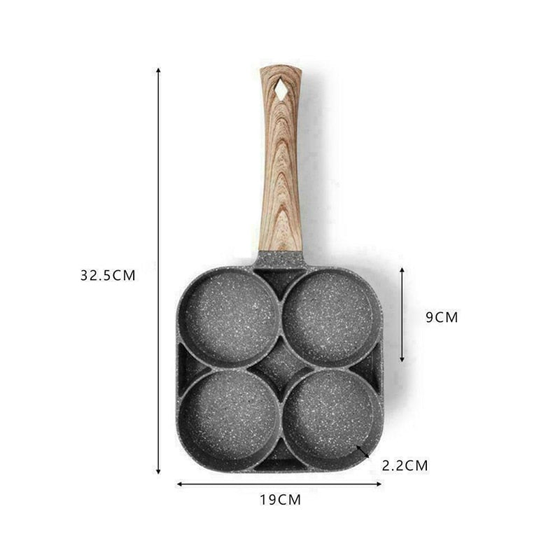 Poêle Granit antiadhésif 4 Compartiments,Crêpe,Omelette,Pancake - X10 Maroc - Livraison gratuite -