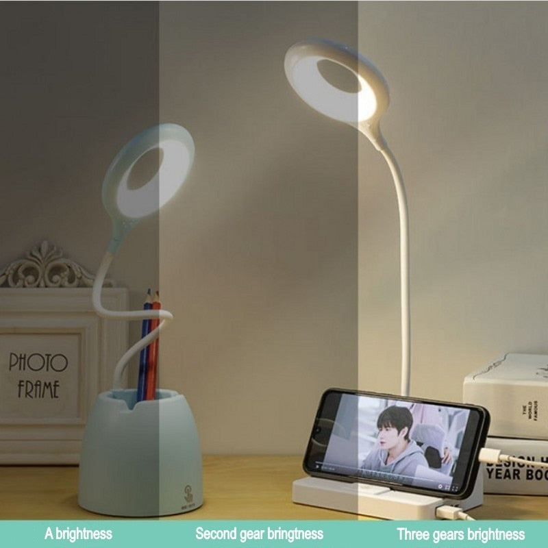 Lampe LED porte-stylo et téléphone pour bureau - X10 Maroc - Livraison gratuite -