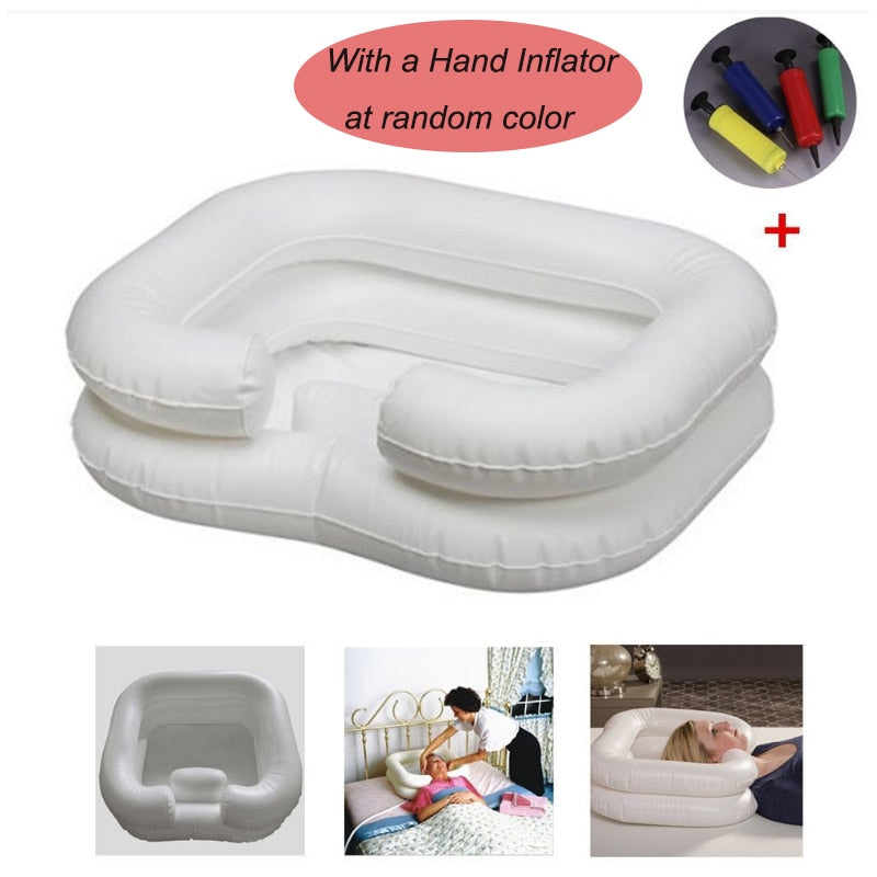 Plateau de lavage de cheveux gonflable, peut être gonflé et dégonflé, facile à transporter la tête dans le lit - X10 Maroc - Livraison gratuite -