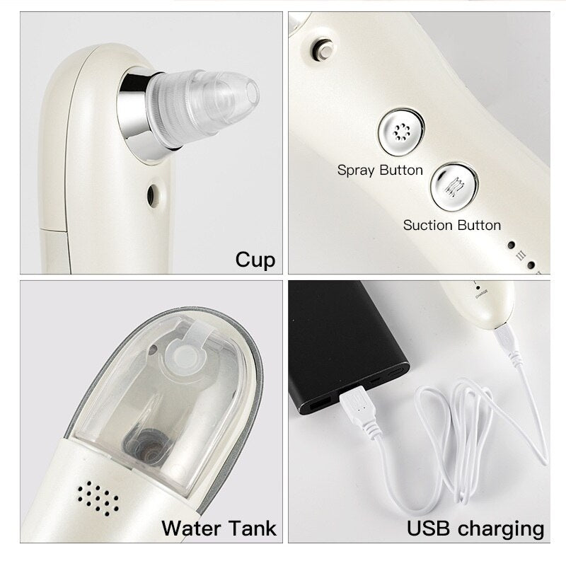 Aspirateur points noirs et pulvérisateur vapeur (Visage) - X10 Maroc - Livraison gratuite -