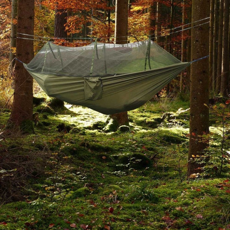 Hamac double en nylon avec moustiquaire - X10 Maroc - Livraison gratuite -