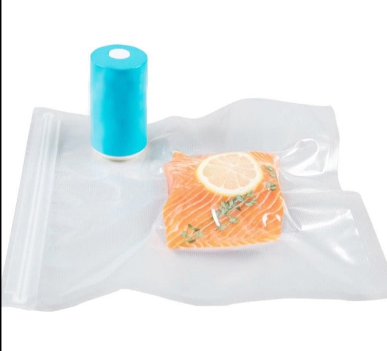 Toujours frais Appareil sous vide pour garder vos aliments toujours frais avec 6 sacs réutilisables - X10 Maroc - Livraison gratuite -