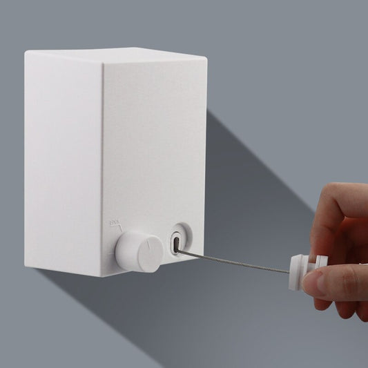 corde à linge escamotable d'intérieur d'acier inoxydable de 4.2m pour sécher des vêtements fixés au mur - X10 Maroc - Livraison gratuite -