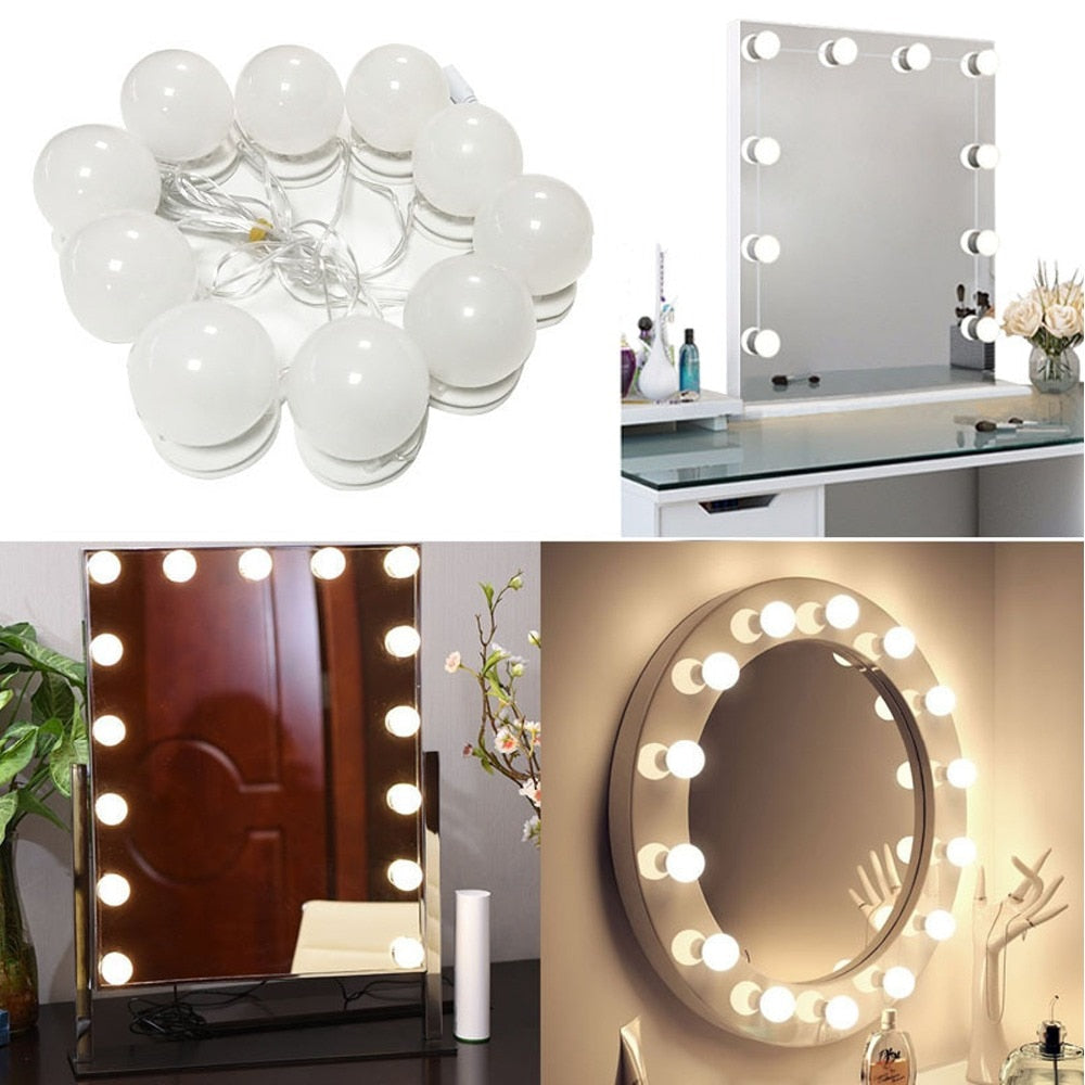 10 Lampes de miroir de maquillage LED - X10 Maroc - Livraison gratuite -