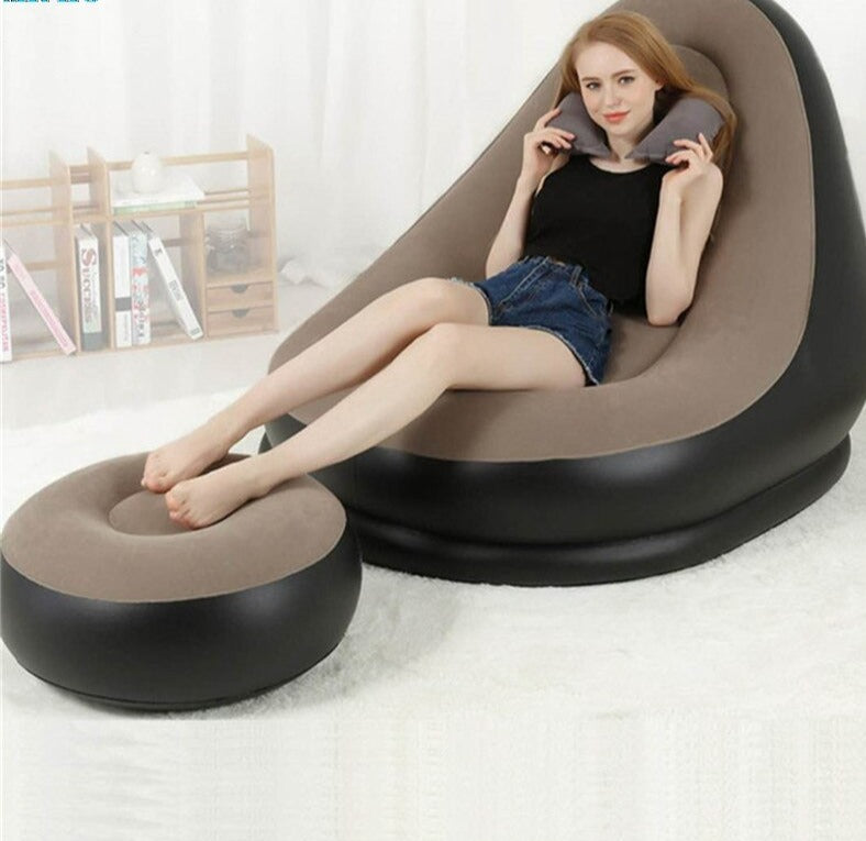 Canapé gonflable et repose-pieds - pliable - X10 Maroc - Livraison gratuite -