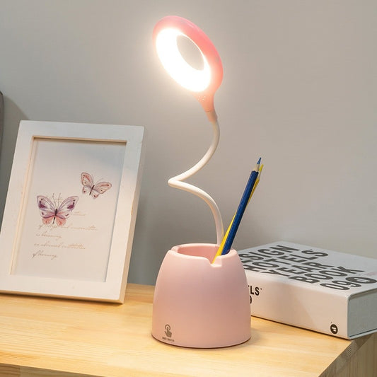 Lampe LED porte-stylo et téléphone pour bureau - X10 Maroc - Livraison gratuite - Rose