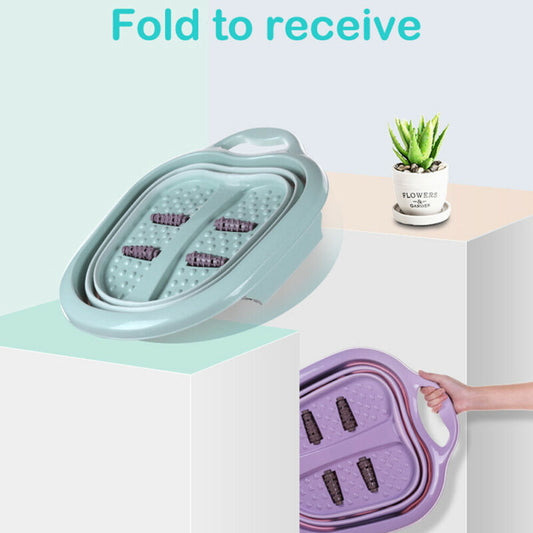 Foldable Foot Bathtub with Massage Rollers for Achy Feet - Stress Relief - X10 Maroc - Livraison gratuite - Pink