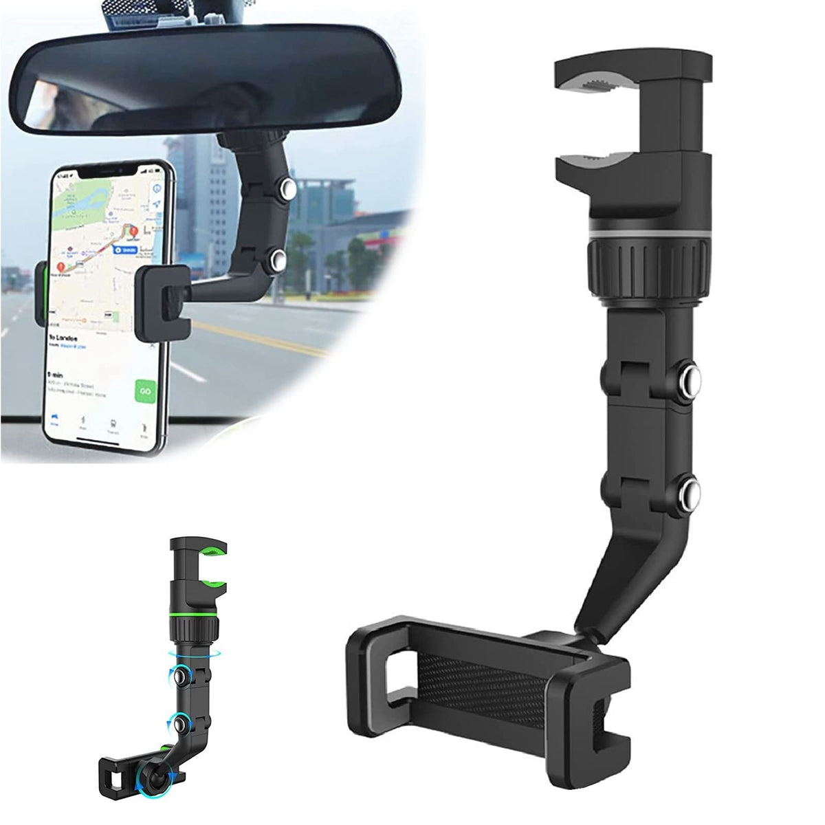 Support de téléphone de voiture multifonctionnel, rotatif à 360 degrés - X10 Maroc - Livraison gratuite - Default Title