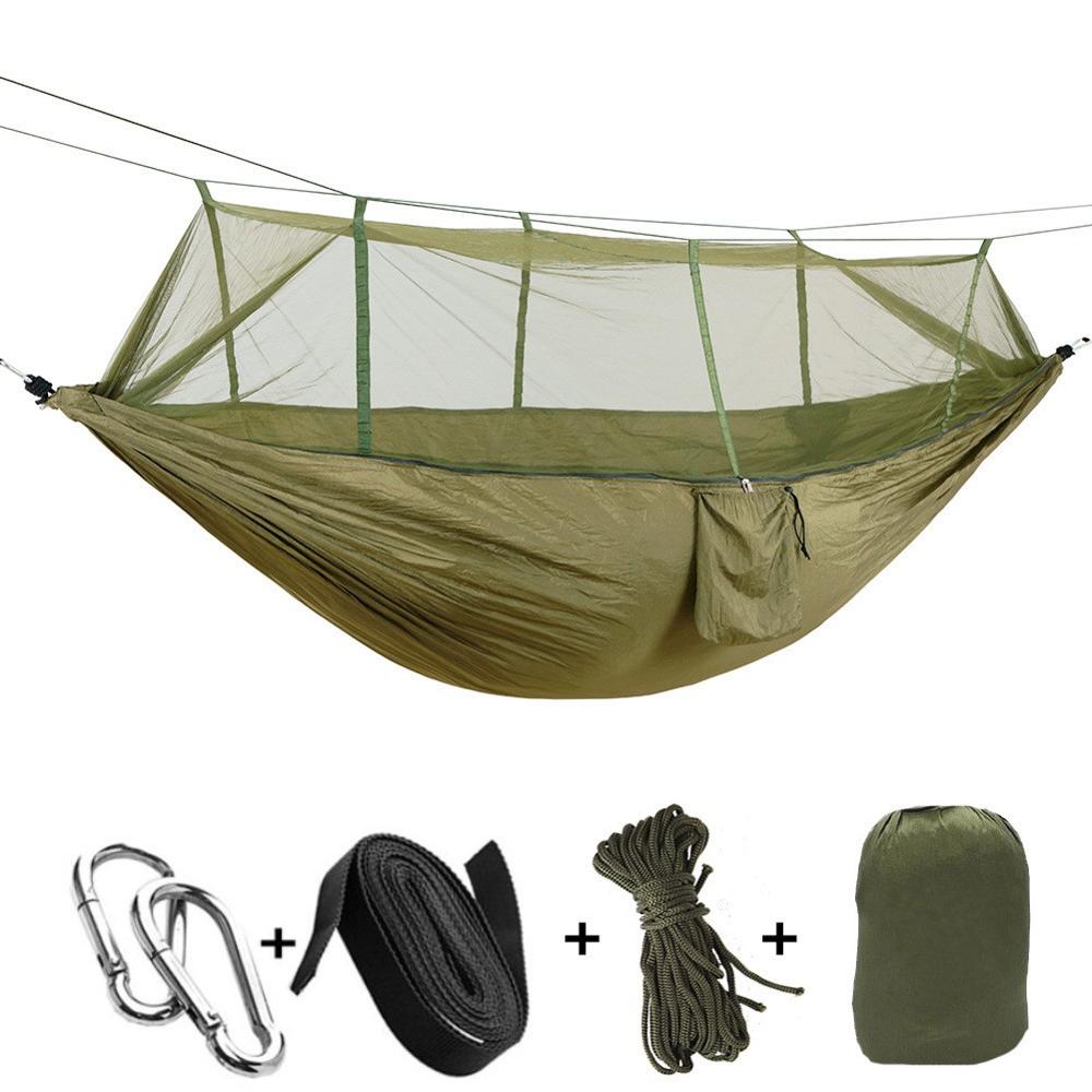 Hamac double en nylon avec moustiquaire - X10 Maroc - Livraison gratuite -