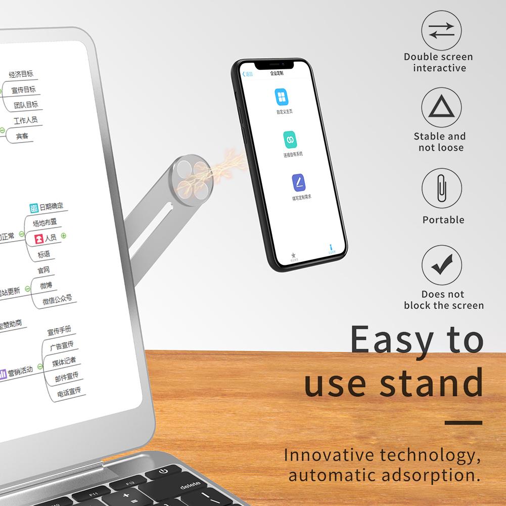 Le support de moniteur magnétique pour ordinateur portable connecte un double moniteur réglable - X10 Maroc - Livraison gratuite -