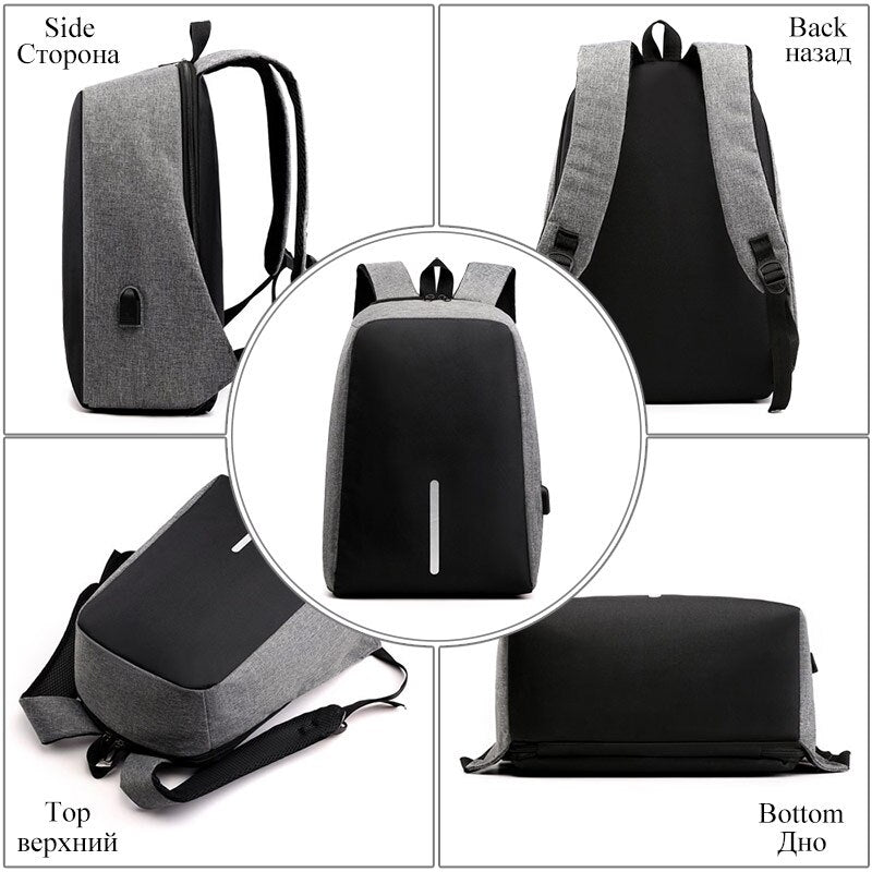 Sacs Pour Ordinateur Portable Antivol Noir-Gris - 16" - X10 Maroc - Livraison gratuite -