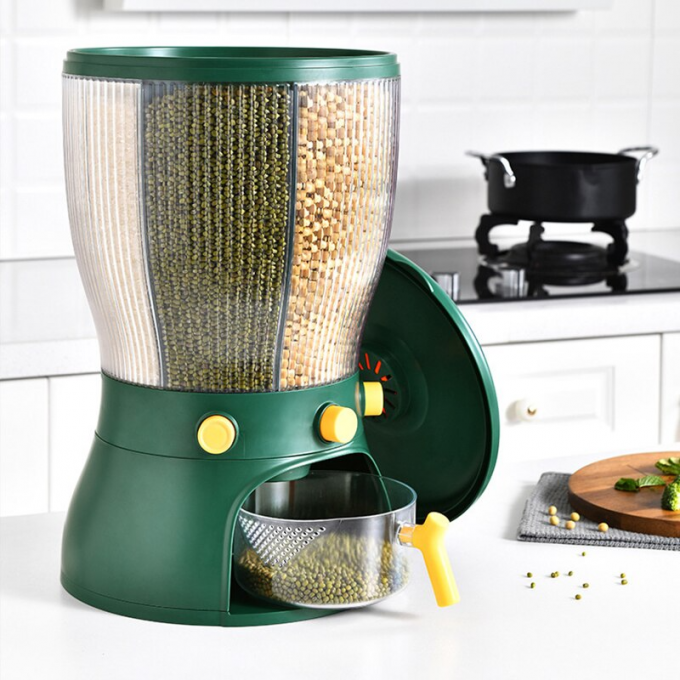 Récipient et distributeur de grains multifonctionnel rotatif - X10 Maroc - Livraison gratuite -