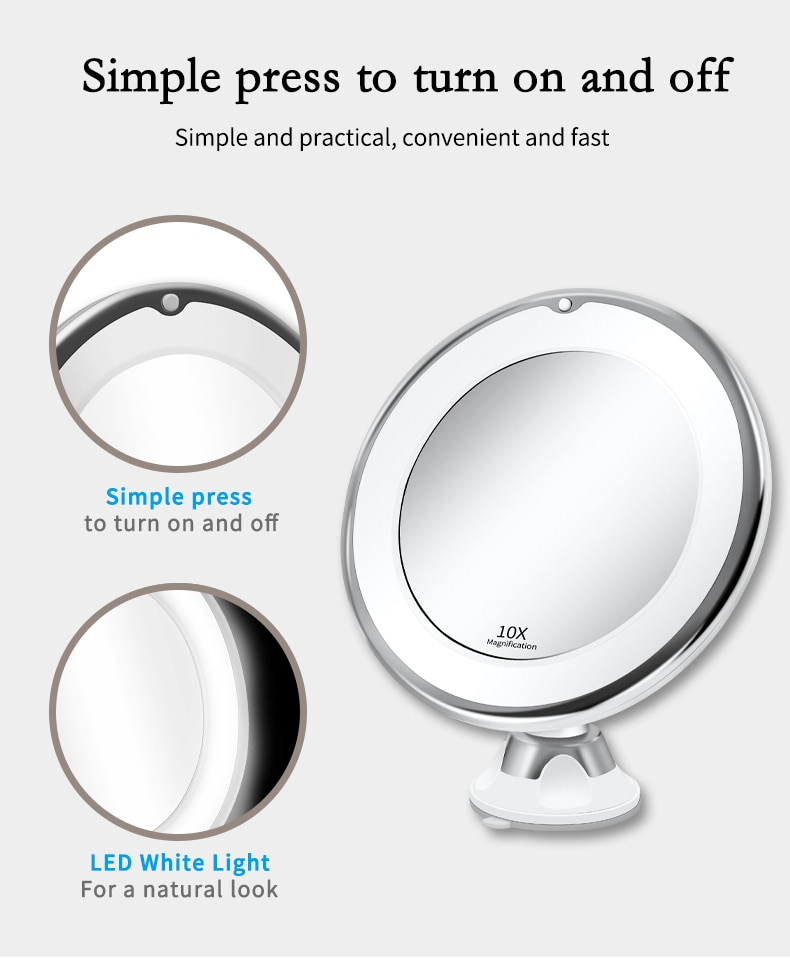 Miroir Grossissant Make-It-Bright - X10 Maroc - Livraison gratuite -