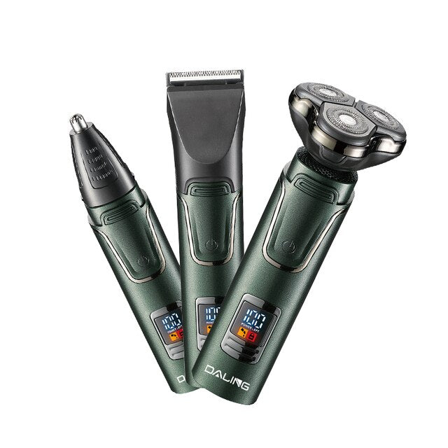 Rasoir électrique à écran LCD rechargeable - X10 Maroc - Livraison gratuite - VERT 1set