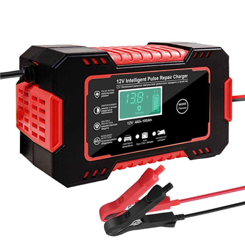 Chargeur de batterie de voiture automatique - X10 Maroc - Livraison gratuite - Rouge