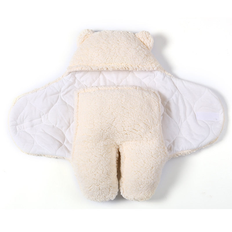 Couverture à Capuche pour Bébé en Coton Doux - X10 Maroc - Livraison gratuite - Beige / 60-72CM