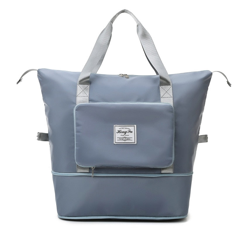 Sac De Voyage Imperméable Et Pliable De Grande Capacité (Haute Qualitée) - X10 Maroc - Livraison gratuite - Bleu brumeux