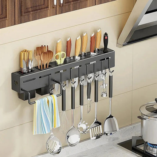 Étagère murale en aluminium avec crochets multifonctions - X10 Maroc - Livraison gratuite -