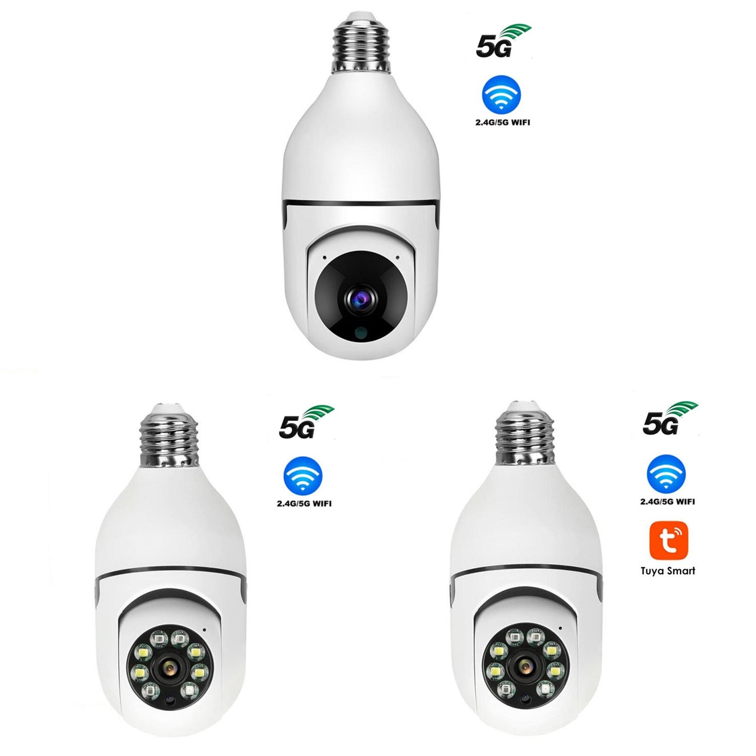 Caméra de sécurité PTZ sans Fil 1080p avec connecteur de bulbe E27 - X10 Maroc - Livraison gratuite -