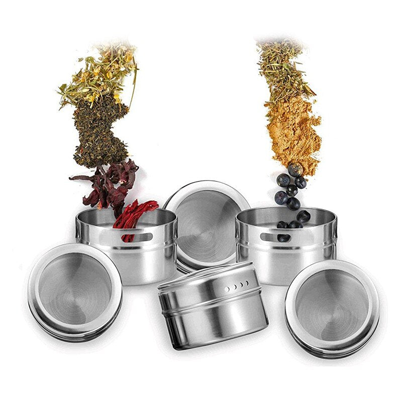 ENSEMBLE DE RANGE-ÉPICES MAGNÉTIQUES 6PCS - X10 Maroc - Livraison gratuite -