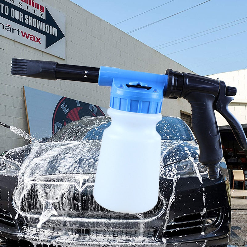 Pistolet à eau haute pression avec bol en mousse de nettoyage de voiture de 1 litre - X10 Maroc - Livraison gratuite -