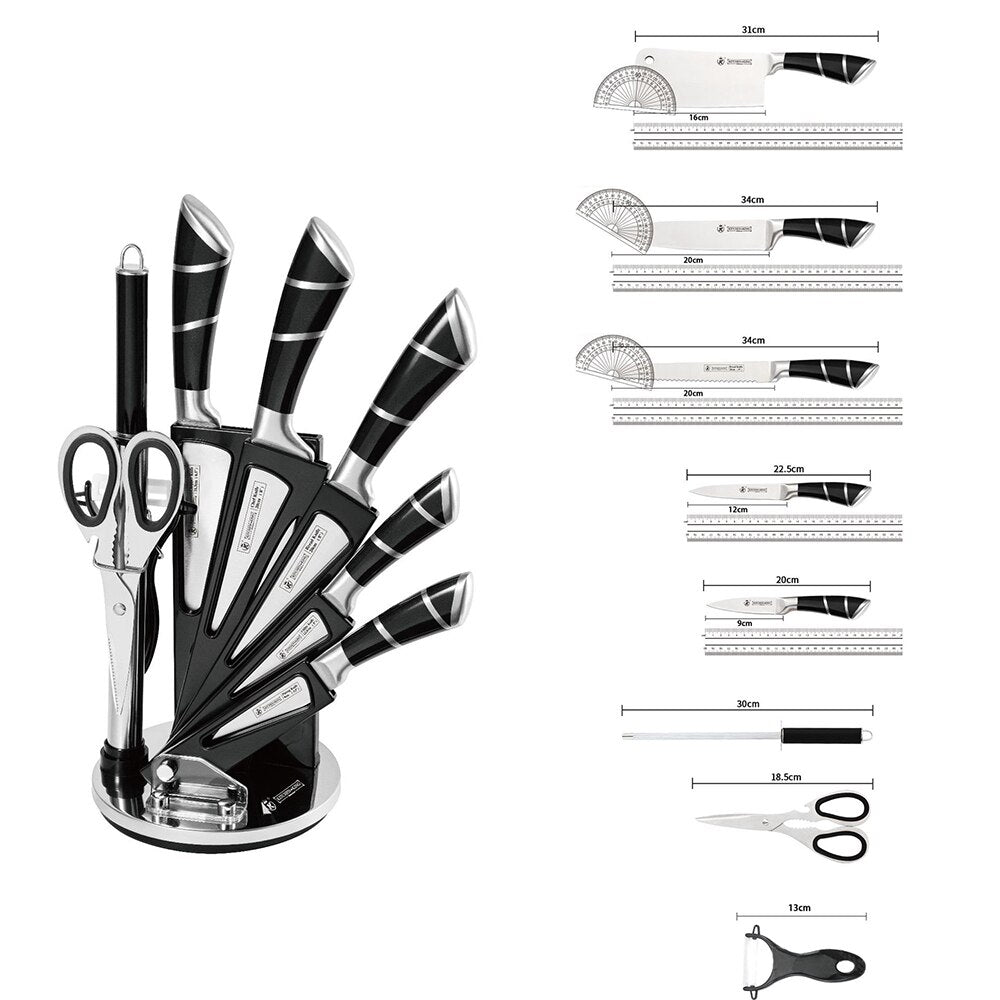 Ensemble de couteaux Professionnel 9 pièces Designed in Germany - X10 Maroc - Livraison gratuite -