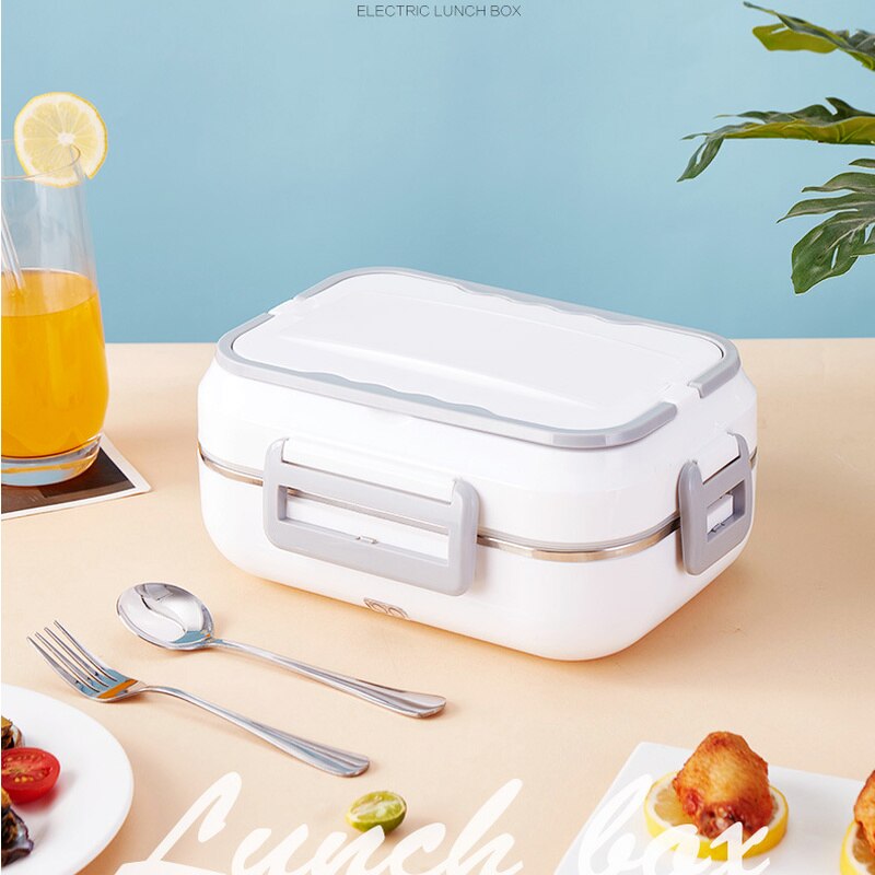 Electric Lunch Box Food Heater Stainless Steel Leakproof n Food Warmer - X10 Maroc - Livraison gratuite -