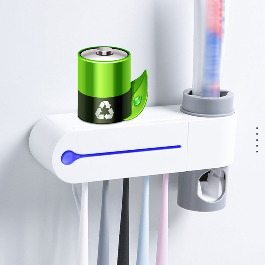 Porte brosse à dents Distributeur dentifrice et Stérilisateur à UV - X10 Maroc - Livraison gratuite -
