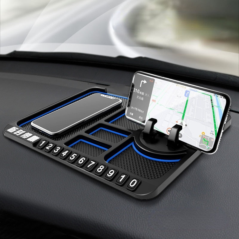 Support de téléphone de Voiture 4 en 1 Tableau de Bord de Voiture Antidérapant - X10 Maroc - Livraison gratuite - Blue