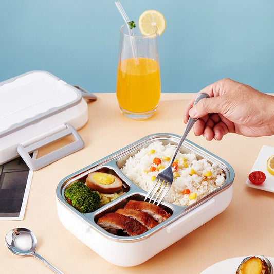 Electric Lunch Box Food Heater Stainless Steel Leakproof n Food Warmer - X10 Maroc - Livraison gratuite -