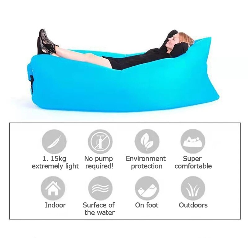 Hamac Canapé gonflable de Camping 3 saisons, sac de couchage ultraléger, lit à Air d'extérieur - X10 Maroc - Livraison gratuite -