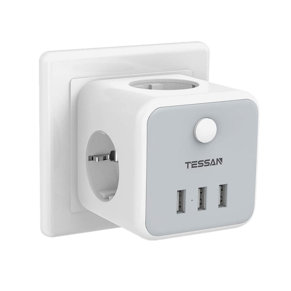 Chargeur multi-ports 7 en 1 - X10 Maroc - Livraison gratuite - Blanc