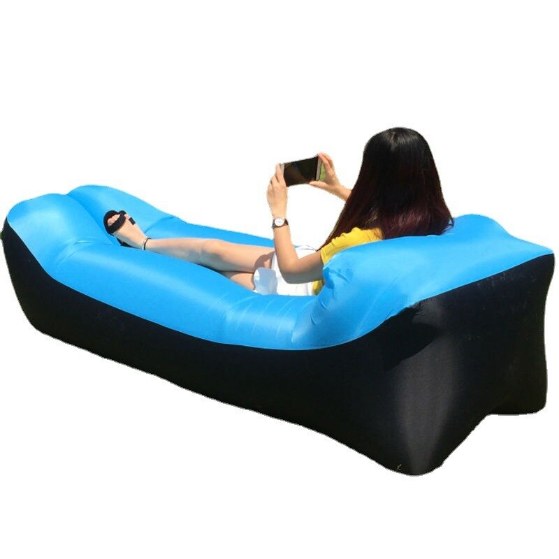 Hamac Canapé gonflable de Camping 3 saisons, sac de couchage ultraléger, lit à Air d'extérieur - X10 Maroc - Livraison gratuite - light blue / China