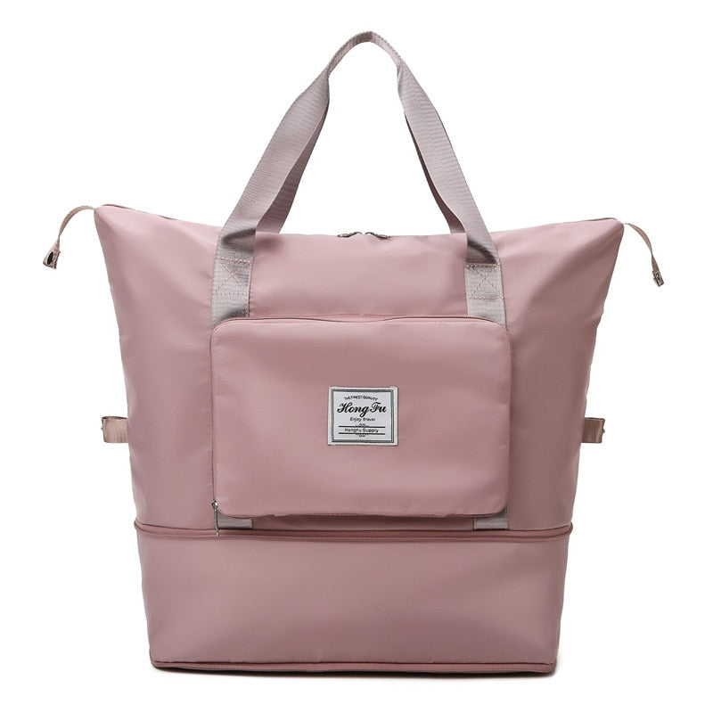 Sac De Voyage Imperméable Et Pliable De Grande Capacité (Haute Qualitée) - X10 Maroc - Livraison gratuite - Rose cerise