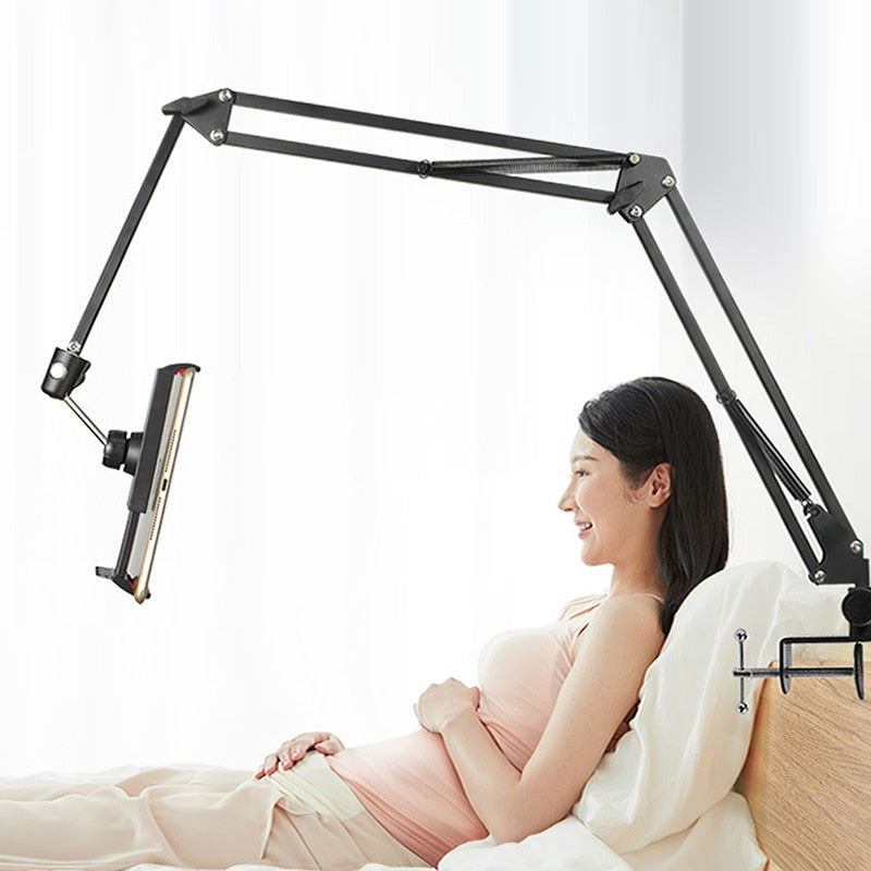 Support de téléphone rotatif à 360 degrés avec bras en aluminium pour iPad et téléphones ou autres appareils avec écrans. - X10 Maroc - Livraison gratuite -