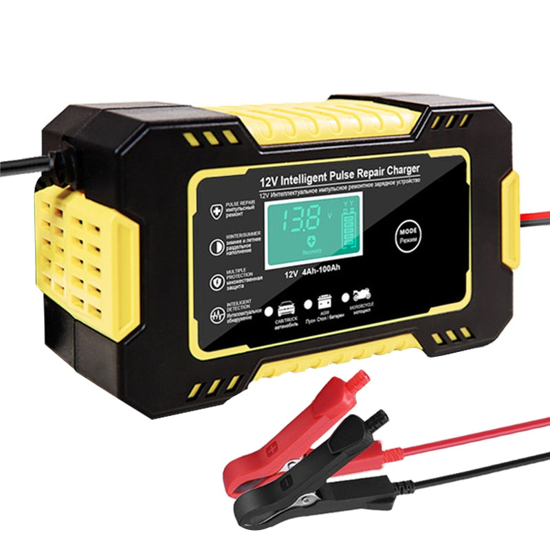 Chargeur de batterie de voiture automatique - X10 Maroc - Livraison gratuite - Jaune