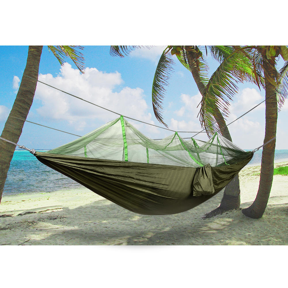 Hamac double en nylon avec moustiquaire - X10 Maroc - Livraison gratuite -