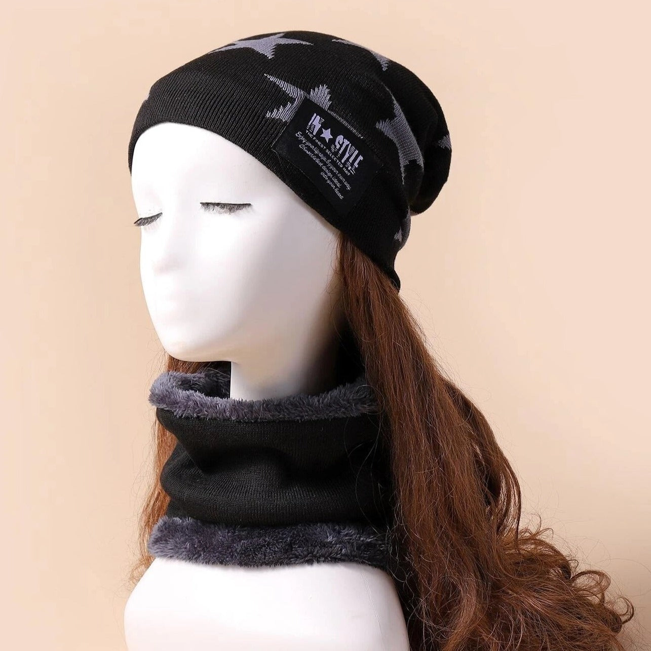 Bonnet et écharpe en coton doux et laine - X10 Maroc - Livraison gratuite -