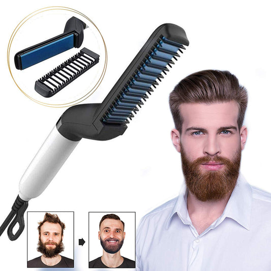 Brosse Lissante Fer à Lisser pour Barbe Coiffure Rapide Homme Coupe Cheveux - X10 Maroc - Livraison gratuite -