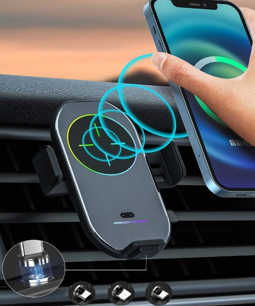 Le chargeur de voiture sans fil à capteur intelligent prend en charge la charge rapide - X10 Maroc - Livraison gratuite -