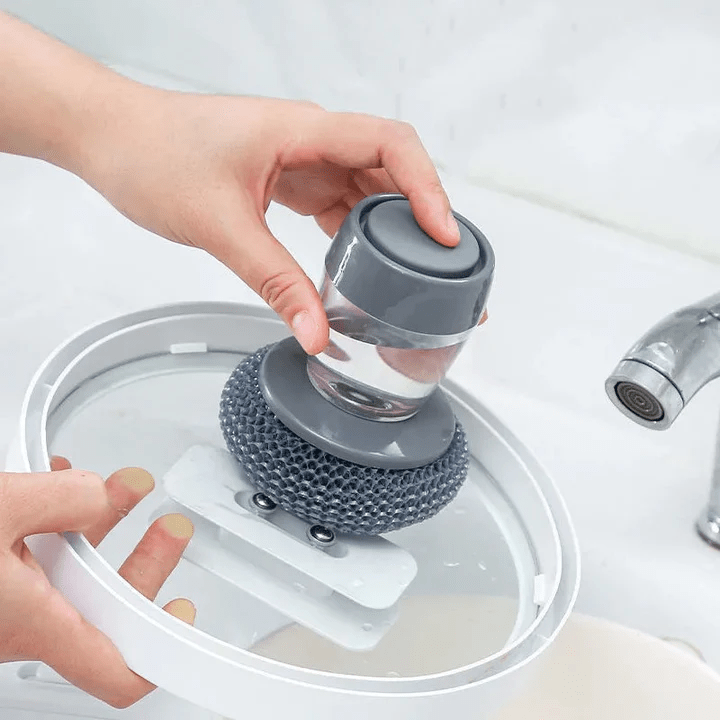Brosse de cuisine avec distributeur de savon - X10 Maroc - Livraison gratuite -